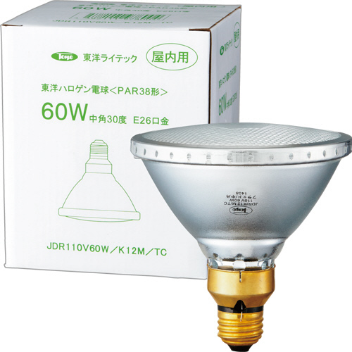 たのめーる】東洋ライテック PAR形ハロゲンランプ 60W形 E26口金 中角