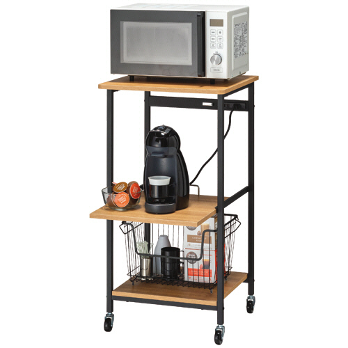 たのめーる】YAMAZEN デザインレンジラック 幅480×奥行450×高さ910mm