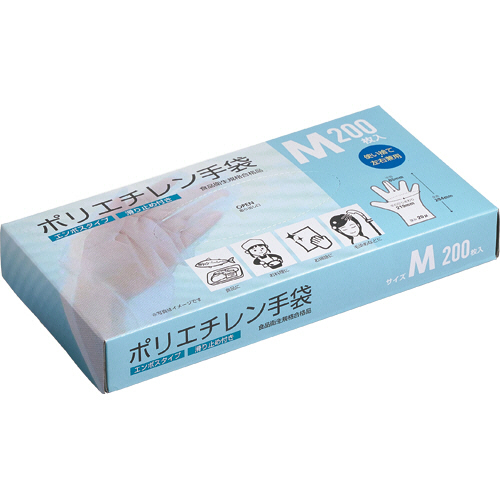 たのめーる】クラフトマン ポリエチレン手袋 M PGHK-02 1パック(200枚