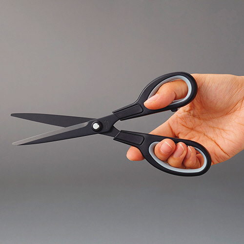 たのめーる】TANOSEE フッ素はさみ 刃渡り85mm ブラック 1セット(10本