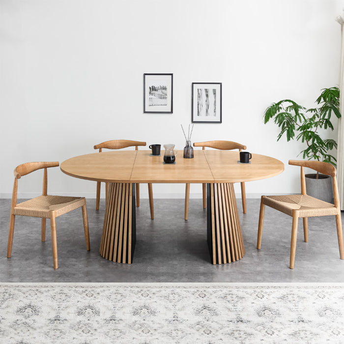 幅120-180cm］伸長式 ダイニングテーブルセット 5点セット 4人掛け