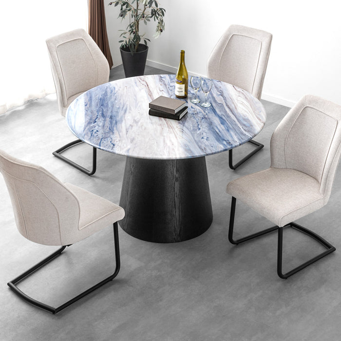 円形大理石風テーブル 直径約 【まるさま専用】大理石円形テーブル