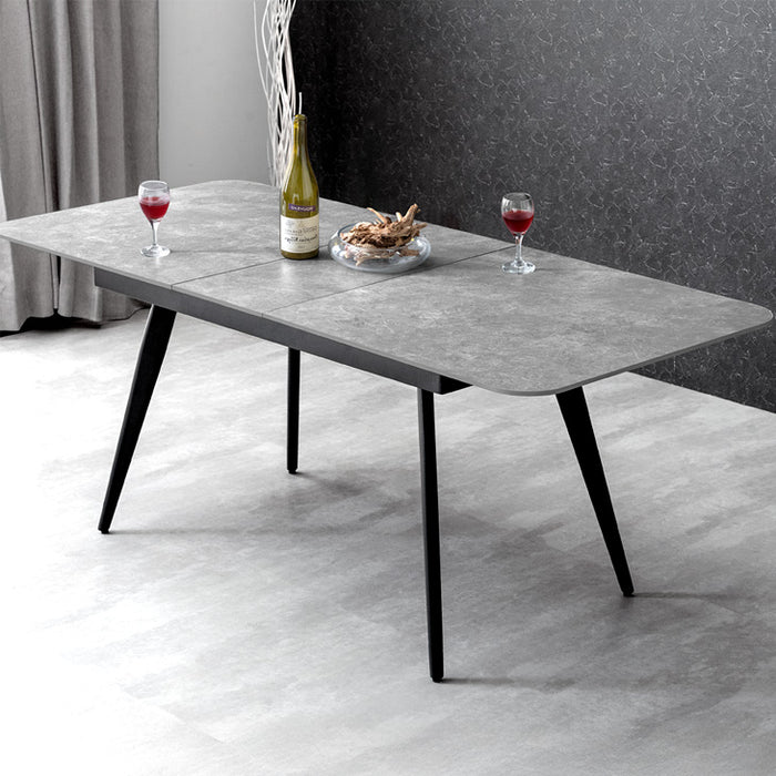 幅150 180]【搬入設置込み】セラミック 伸長式ダイニングテーブル