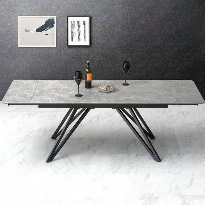 幅150/180/210］3段階伸長 セラミック ダイニングテーブル 単品 長方形