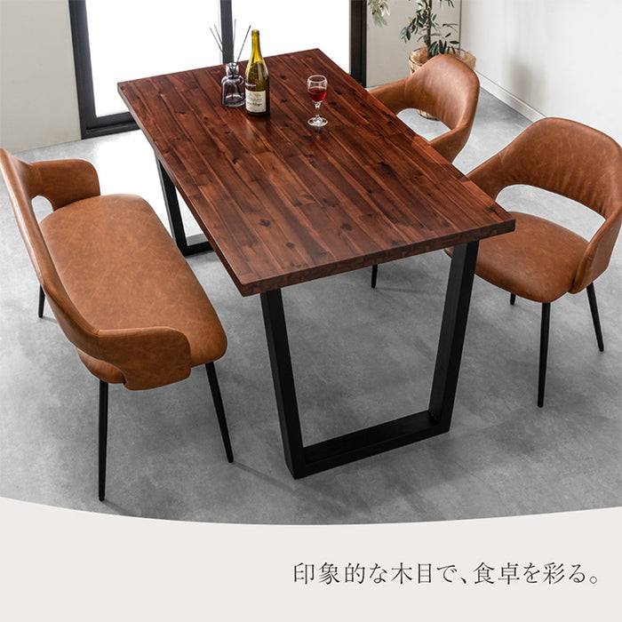 幅140］ダイニングテーブル4点セット 4人掛け ベンチ ダイニングチェア
