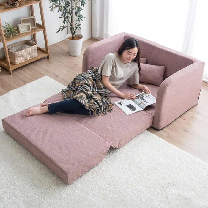 3WAY ソファベッド 2人掛け 肘付き コンパクト 折りたたみ フロア