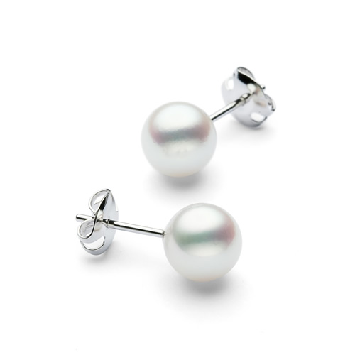 あこや真珠 イヤリング (8.0mm) E-P800-18KWG|イヤリング/パール