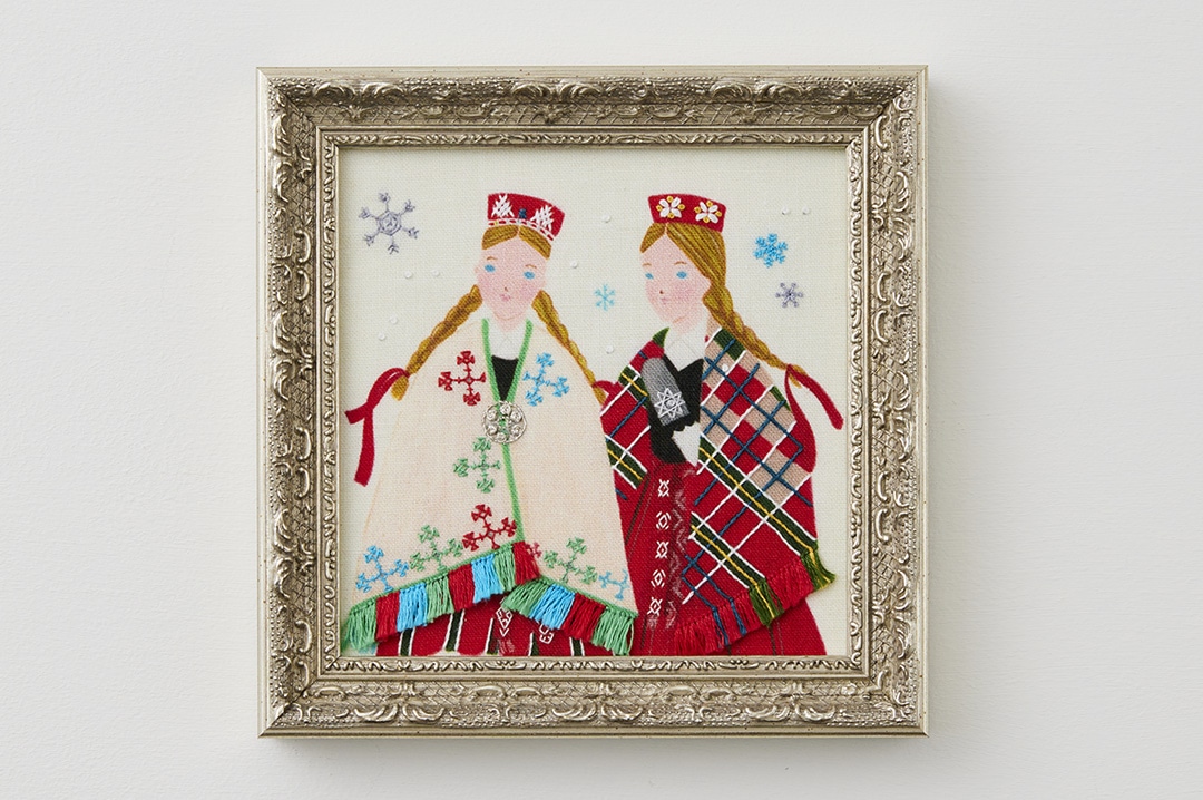 柏木リエさん×bitteさん 民族衣装の刺繍フレーム「ラトビア」: キット