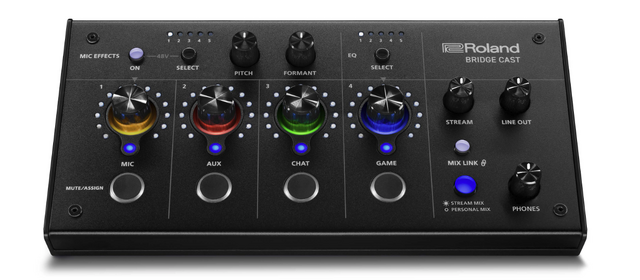 ローランドがゲーミングミキサーBRIDGE CAST発表。VT譲りのボイチェン