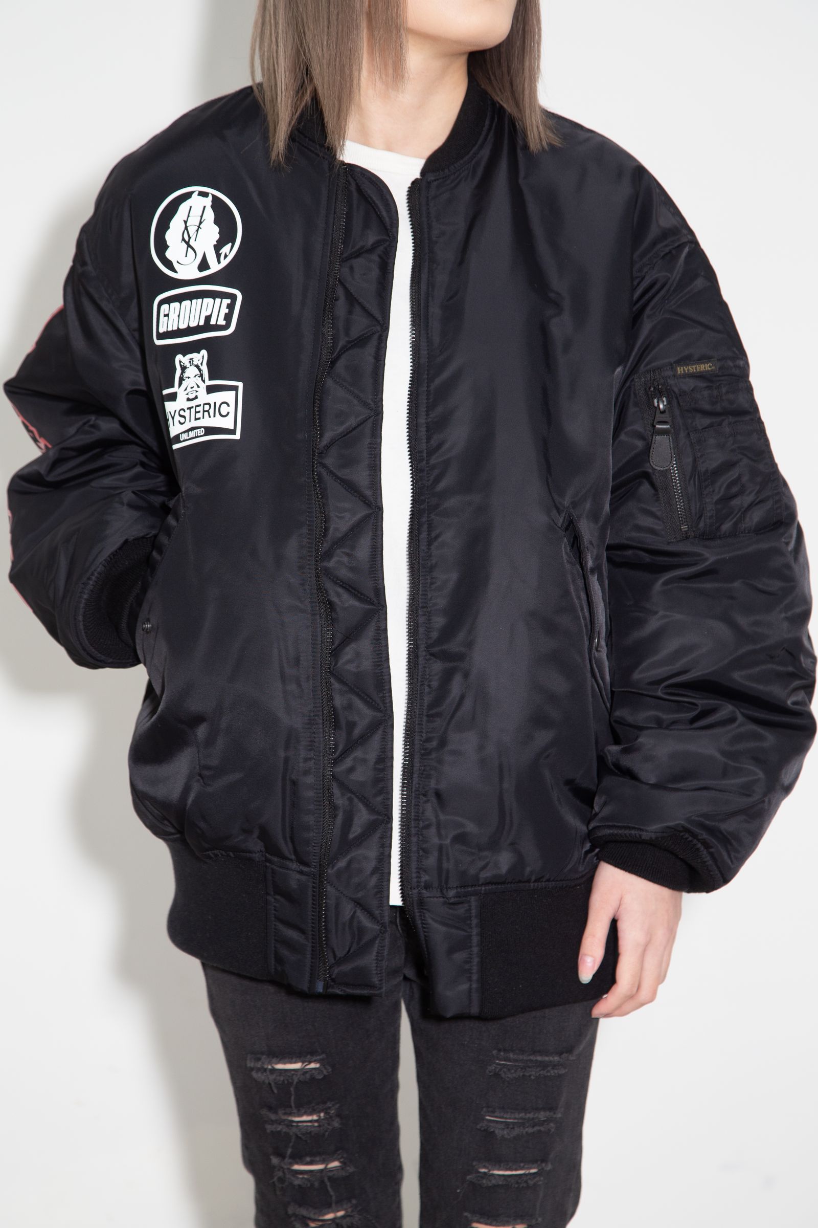 HYSTERIC GLAMOUR - [ラスト1点] DEVILS RACING MA-1 / ブラック | Tempt