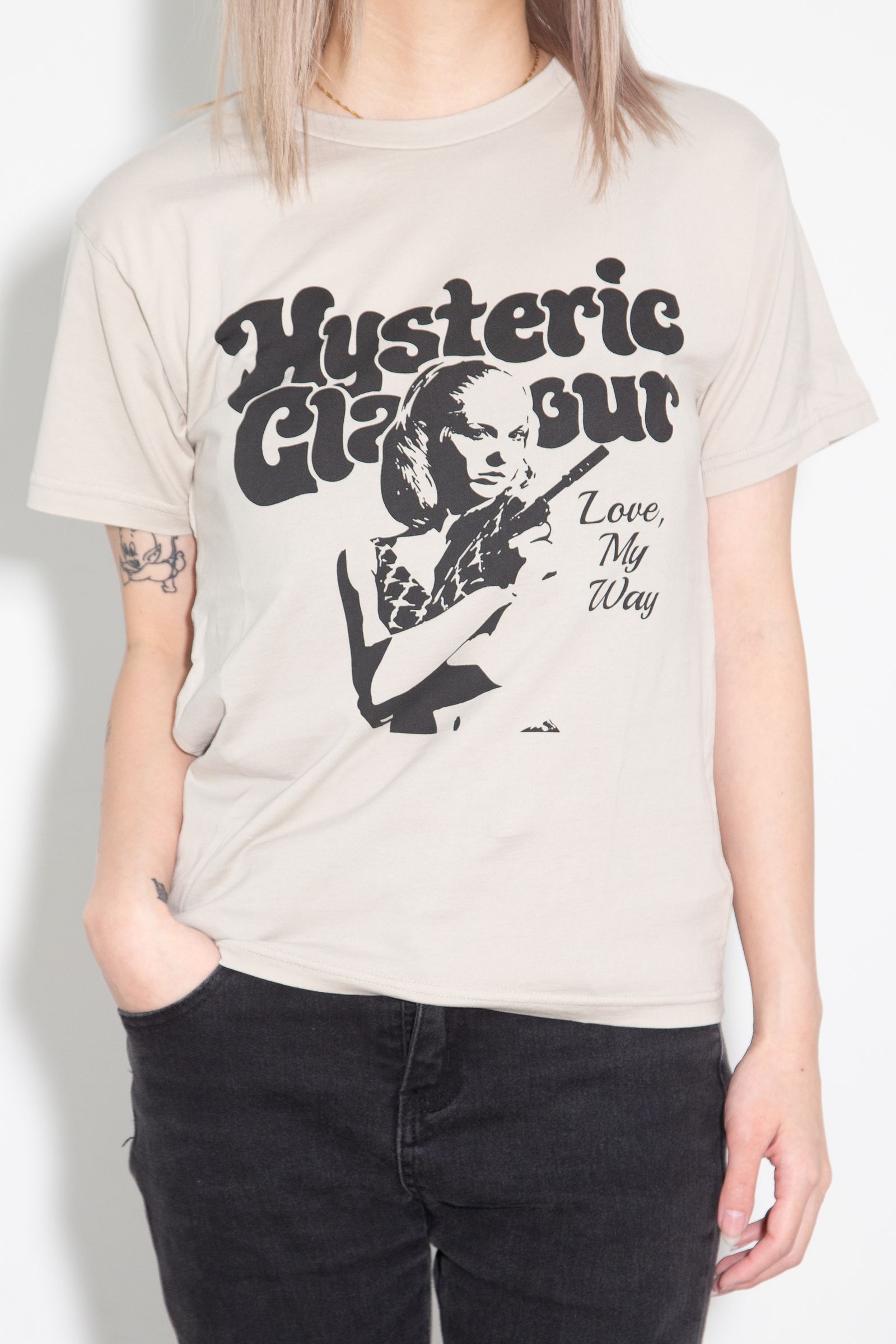 HYSTERIC GLAMOUR - LOVE MY WAY Tシャツ / ベージュ | Tempt