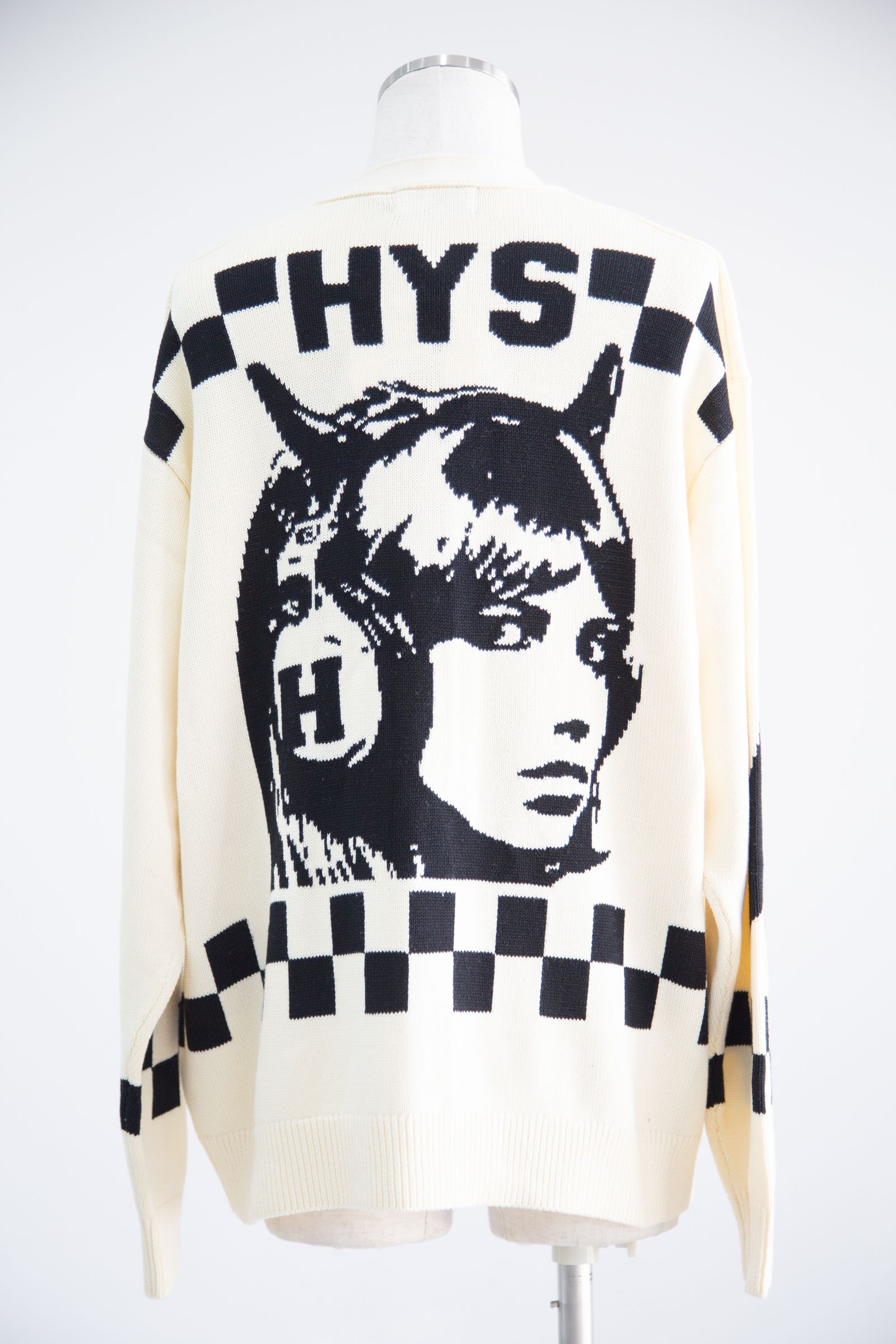 HYSTERIC GLAMOUR - IN THE STUDIO編込 カーディガン / ホワイト | Tempt