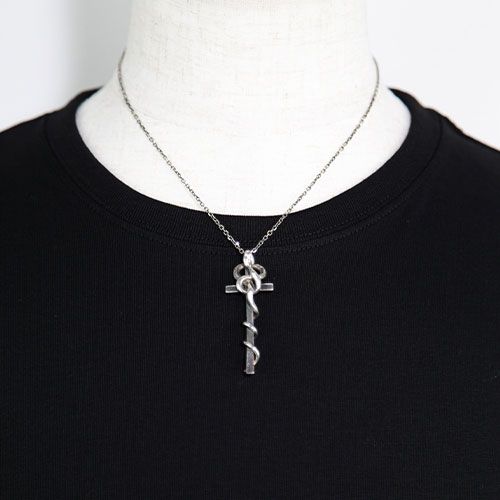 gunda - ステルスクロスネックレス / シルバー / STEALTH CROSS