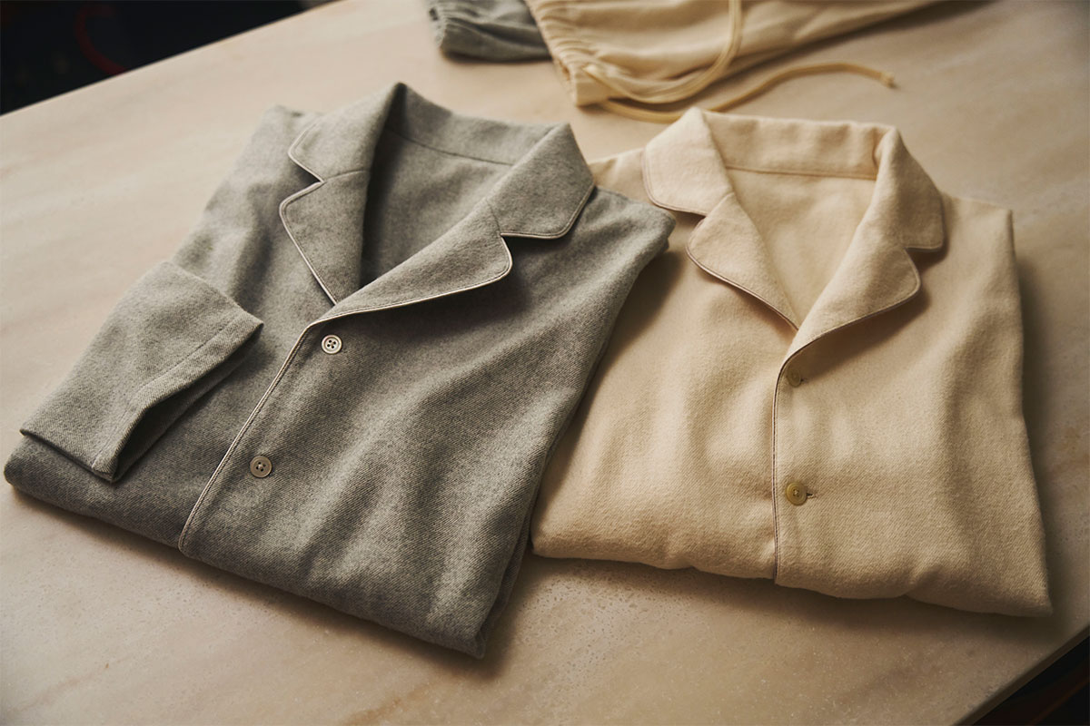 ダブルフェイスフランネルパジャマ(1 グレー): ウェア｜オーガニック