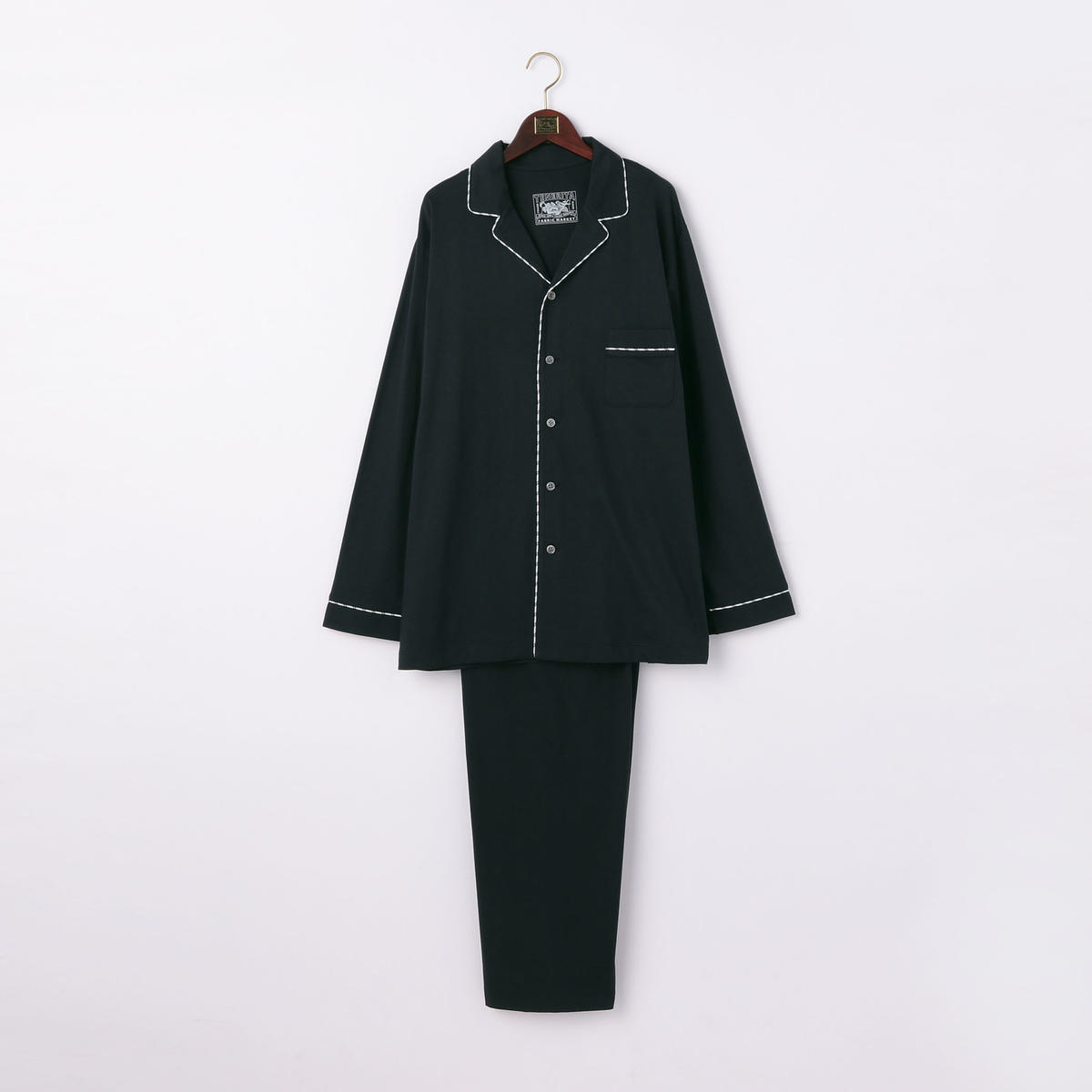 80/2プレーンジャージパジャマセット(レディース・グレー／メンズ