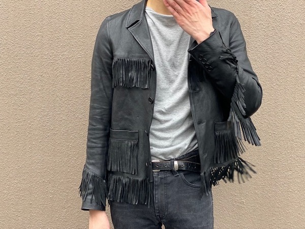 三代目登坂着】激レア サンローランパリフリンジ ミリタリージャケット