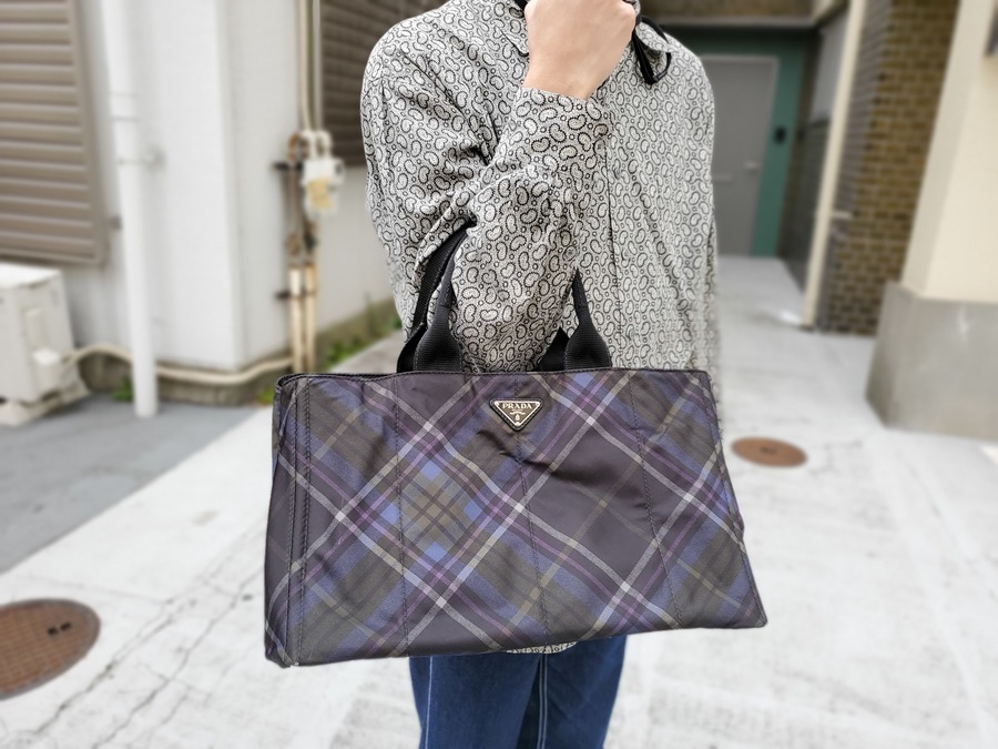 PRADA/プラダ】よりカナパチェックトートバッグが買取入荷いたしました