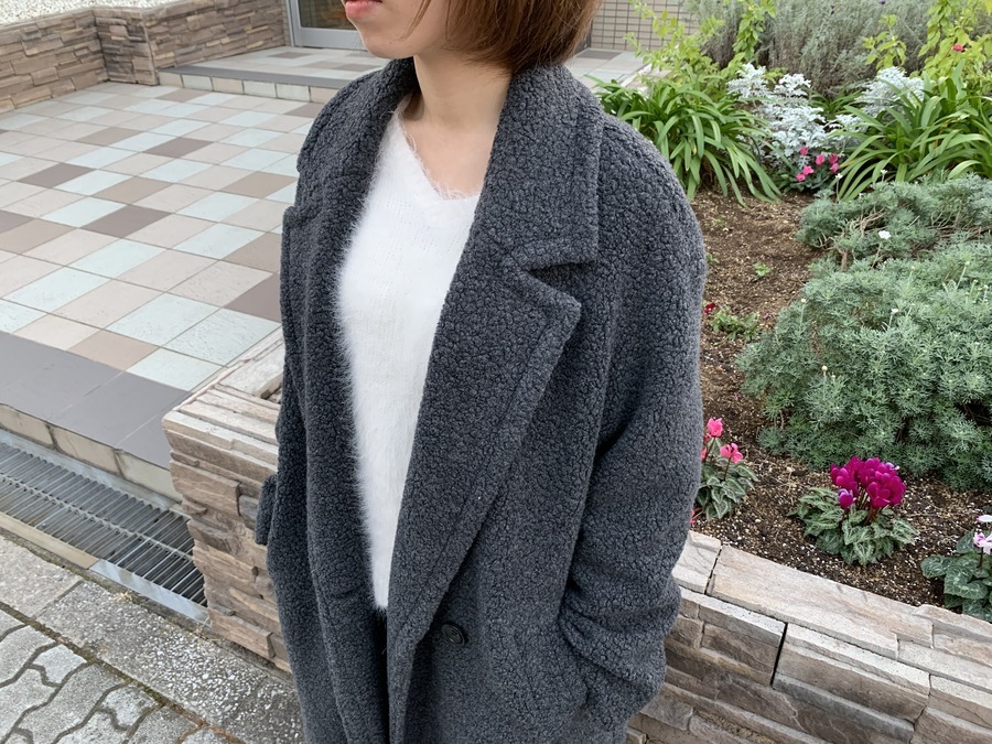 23区【ニジュウサンク】よりボアジャージドロップショルダーコートが