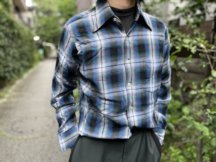 マ*ツ様 60s アロー ARROW オンブレチェックシャツ レーヨン キムタク