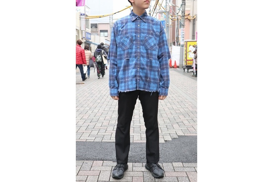 UNUSED／アンユーズド】よりダメージ加工チェックネルシャツが入荷致し