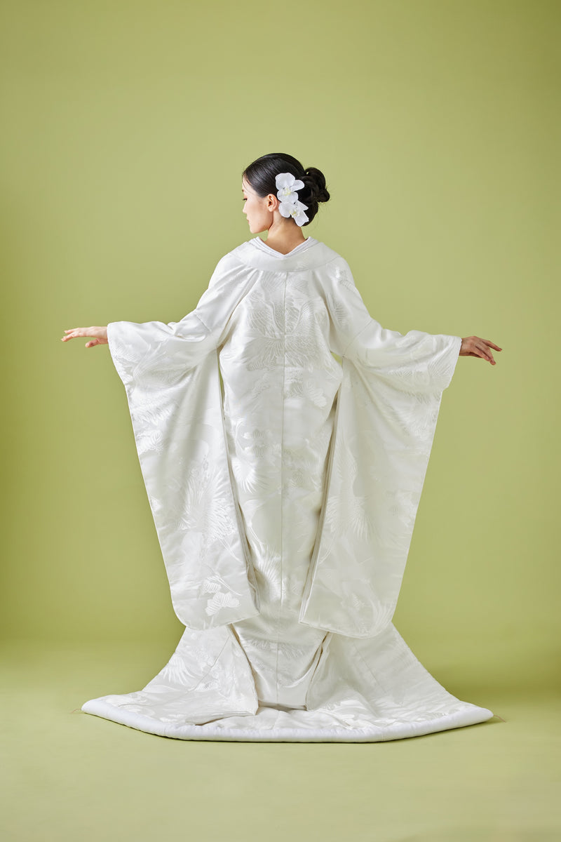 流水達山に鶴｜白無垢・色打掛レンタルなら結婚式着物専門の【THE SHOP