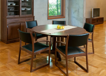 アーリータイムスアルファ エテルノ ウォールナット無垢材 ラウンド