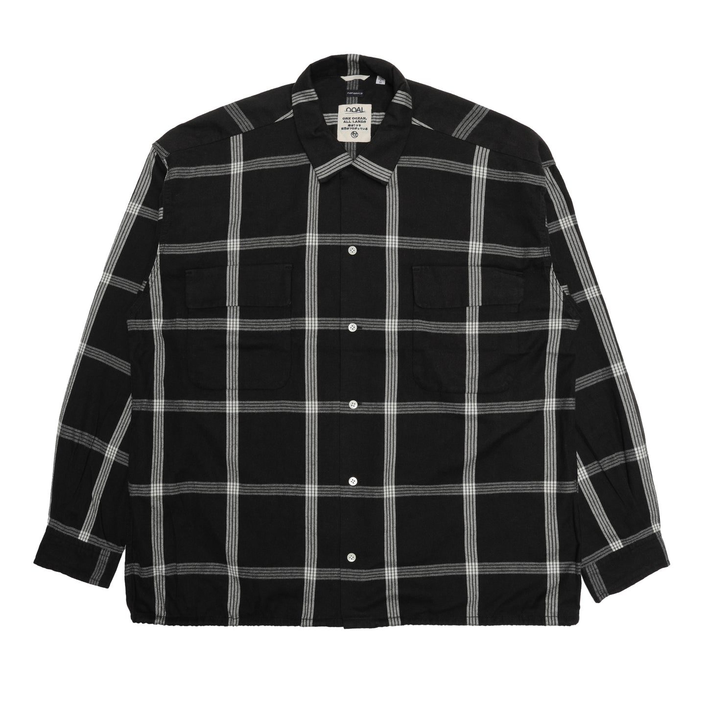 S25FG016U] Nanamica Flannel Palaka Check Shirt (Black) – The