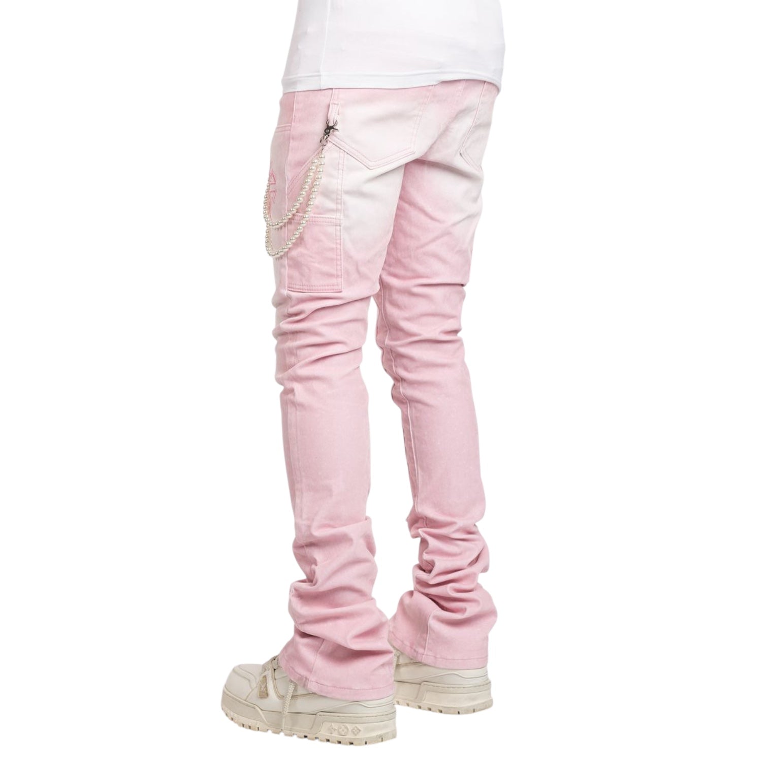Guapi Velvet Pink Carpenter Stacked Denim – District8ny