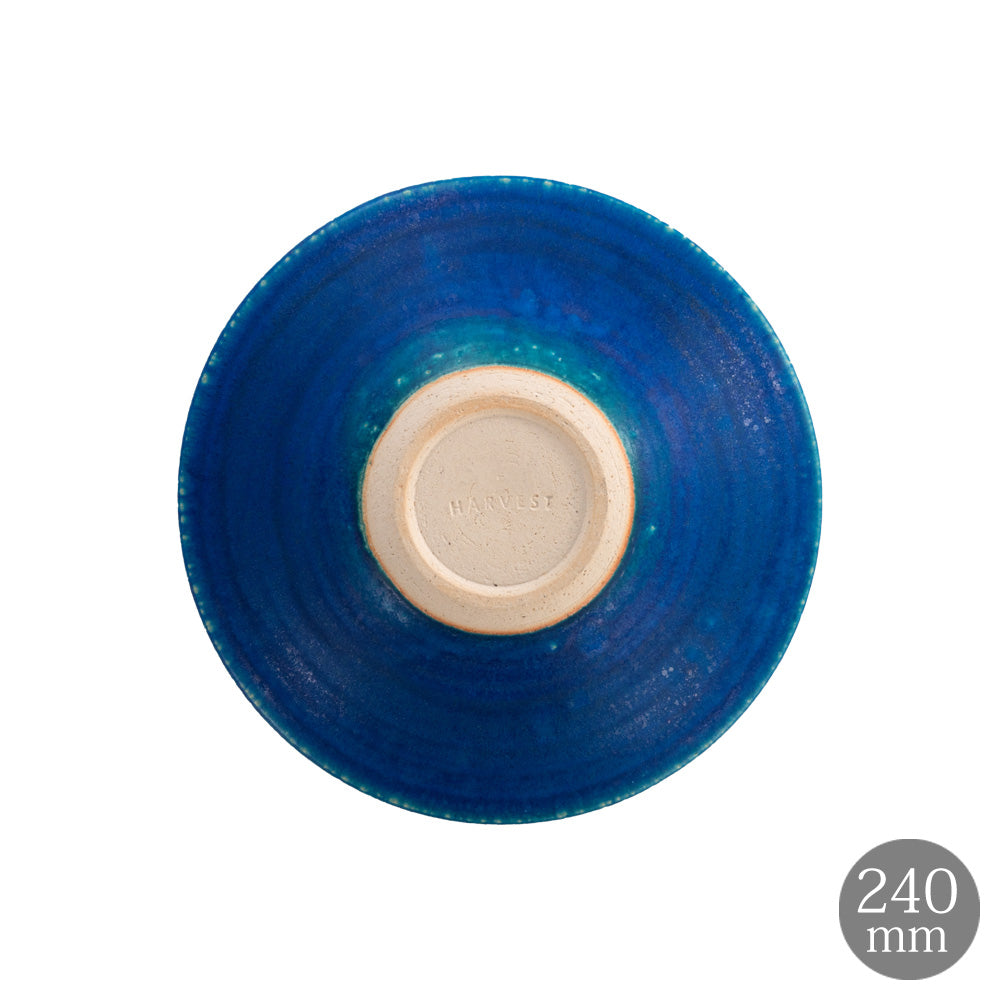 HARVEST BLUE VELVET ブルーベルベット リムボウル 鉢 帽子型 信楽焼
