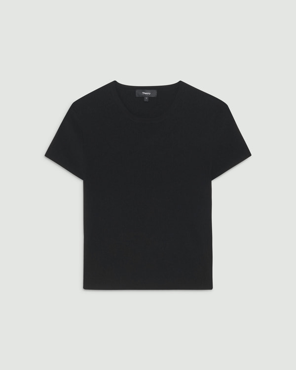 Wooster Crepe Knit Bi Color Rib Tee | WOMEN（レディース）｜Theory