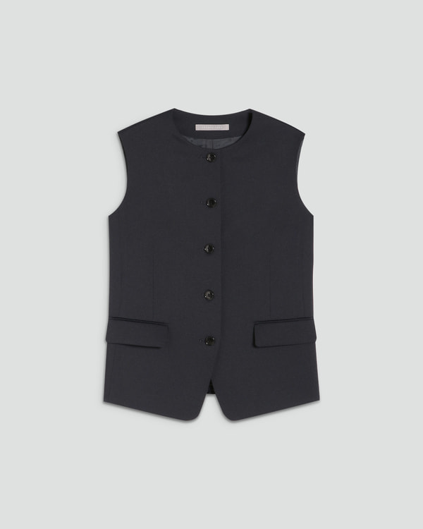 Theory ブラック ノースリーブ ベスト Theory luxe[セオリーリュクス