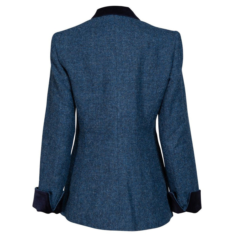 Women's Harris Tweed Jacket - Maggie - Blue Fleck | Scotland Kilt