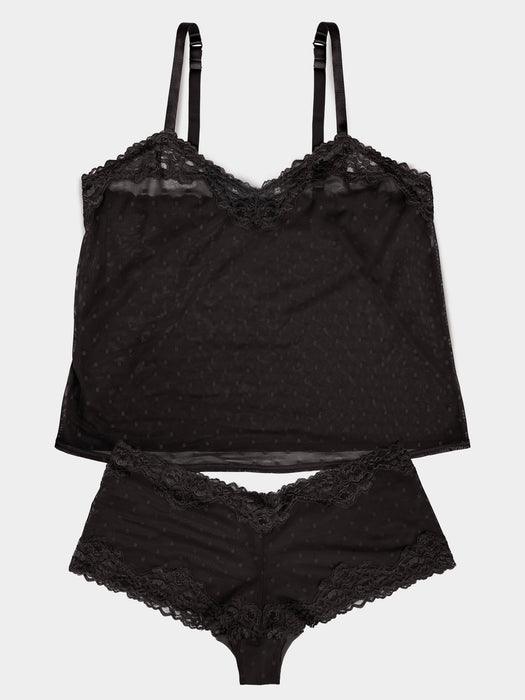 Sheer Whisper Cami And Boyshort Set Curvy Couture 1622 — The