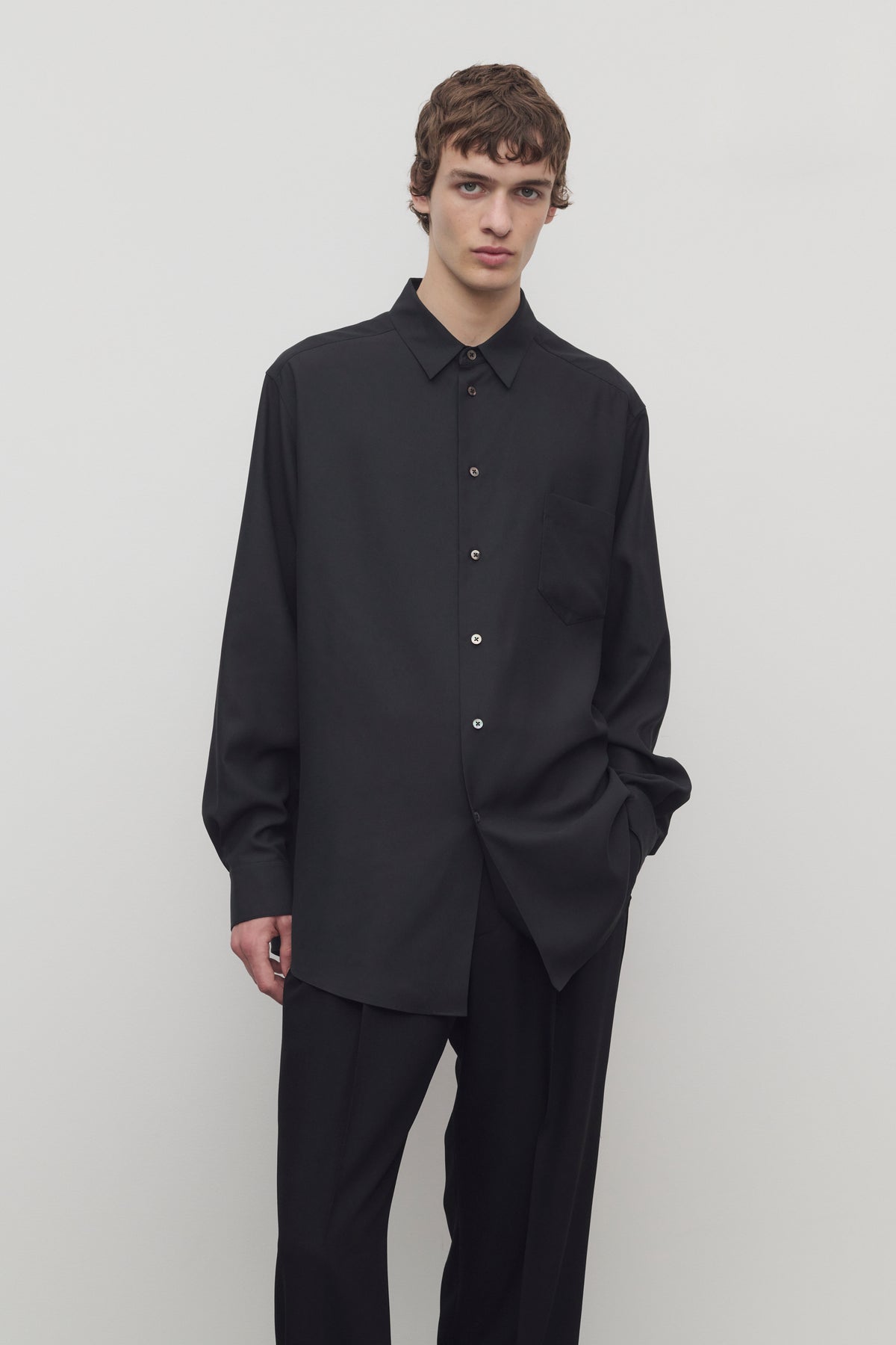 Briar シルクシャツ Black – The Row