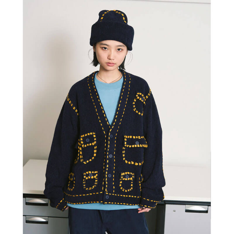 THEROOM | PHINGERINPG1 Pocket Cardigan - Navy