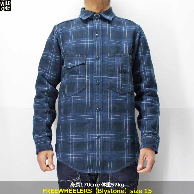 フリーホイーラーズ【ブライストン】裏起毛ネルシャツ FREEWHEELERS