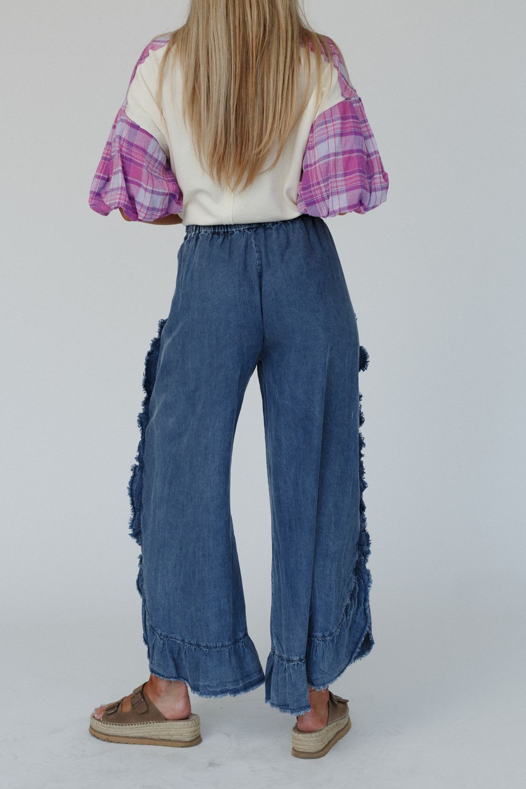 Drift Wave Ruffle Wide Leg Pants — Three Bird Nest