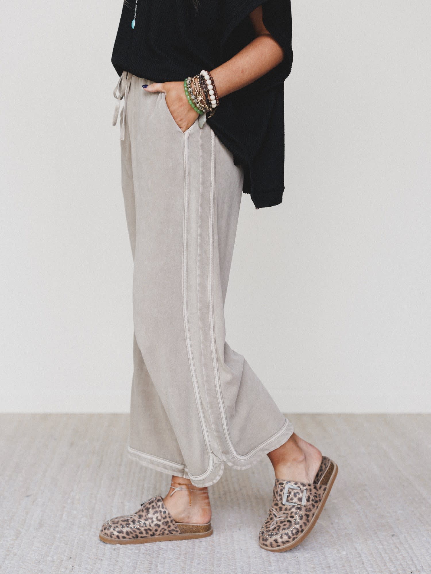 So Comfy Wide Leg Pant Cropped Length — Three Bird Nest