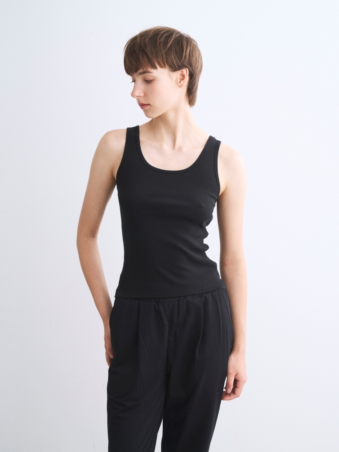 Cotton rib 2×1 tank｜スリードッツ オフィシャルオンラインショップ