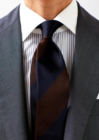 ネクタイ ストライプ ブラウン | TIE STATION【タイステーション】