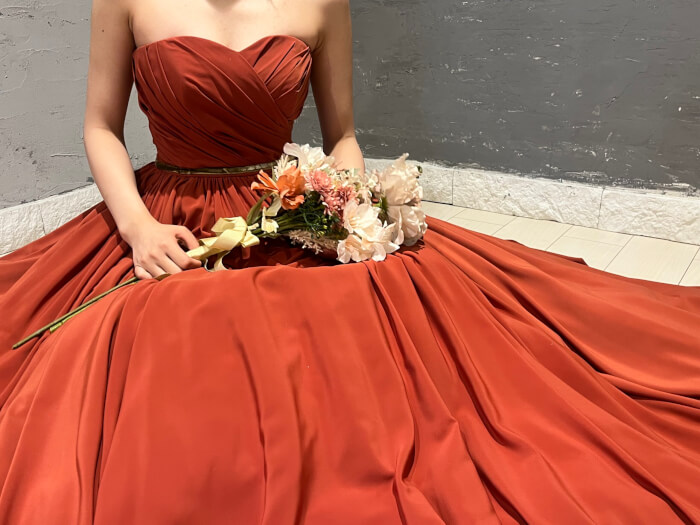 テラコッタカラードレス🍊ウォームテラコッタのご紹介