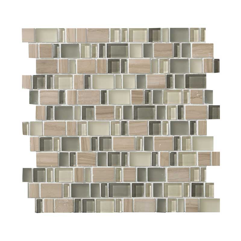 リクシル(INAX) モザイクタイル ピッコロミックス 異形状平ネット張り