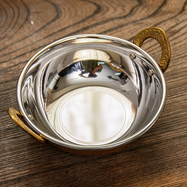 槌目銅装飾仕上げのステンレスカダイ 直径：約13.5cm 高さ：4cm の通販