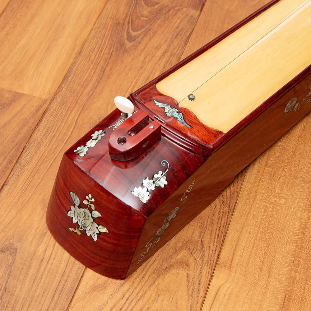 木製琴 13弦 赤い装飾付き 【公式通販】