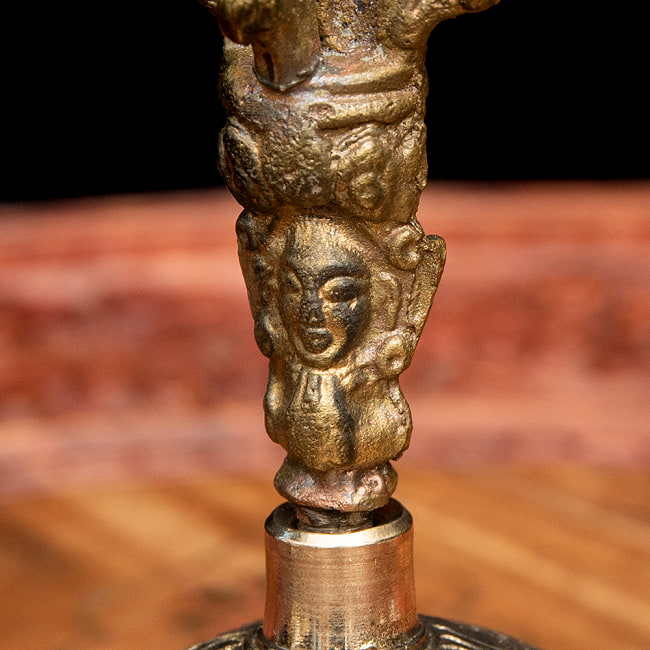 密教法具・金剛鈴（ガンター）と金剛杵（ヴァジュラ）のセット【11cm