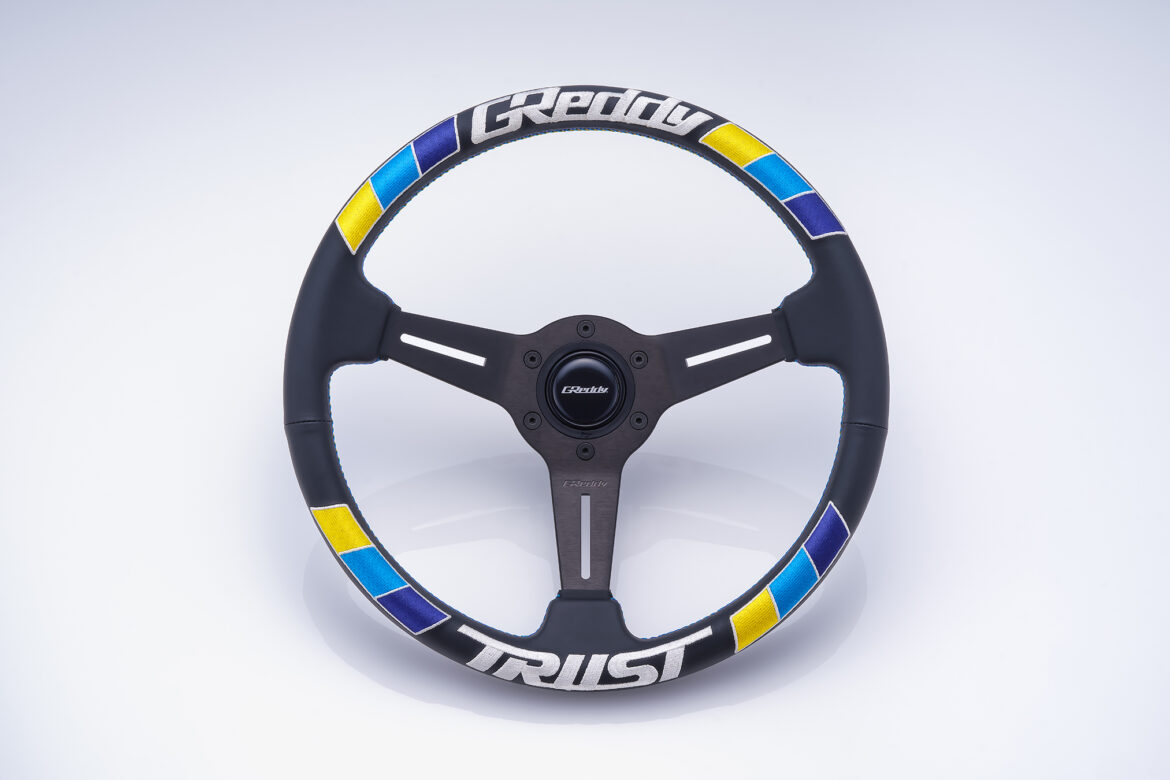 GReddy スポーツステアリング レザー BIGロゴ刺繍 スタンダードタイプ