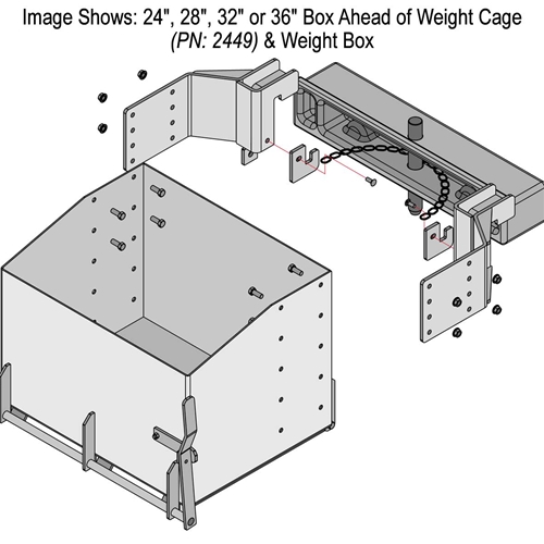 John Deere 5020-5020N-5025 Standard Rock Weight Boxes