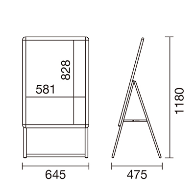 スタンド看板】グリップA A1 片面 ブラック 52667BLK | 看板の激安通販