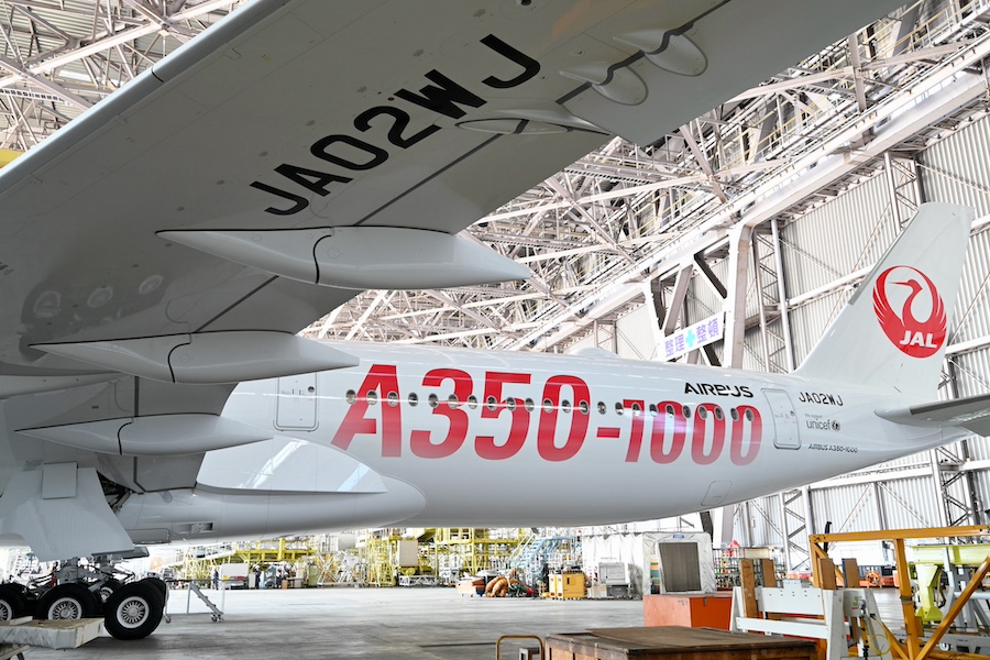 JAL's Second A350-1000, 'JA02WJ', Also Features Red Logo; Third