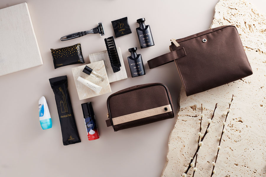 BVLGARI香水&ポーチ】エミレーツ航空 ファーストクラス エミレーツ航空